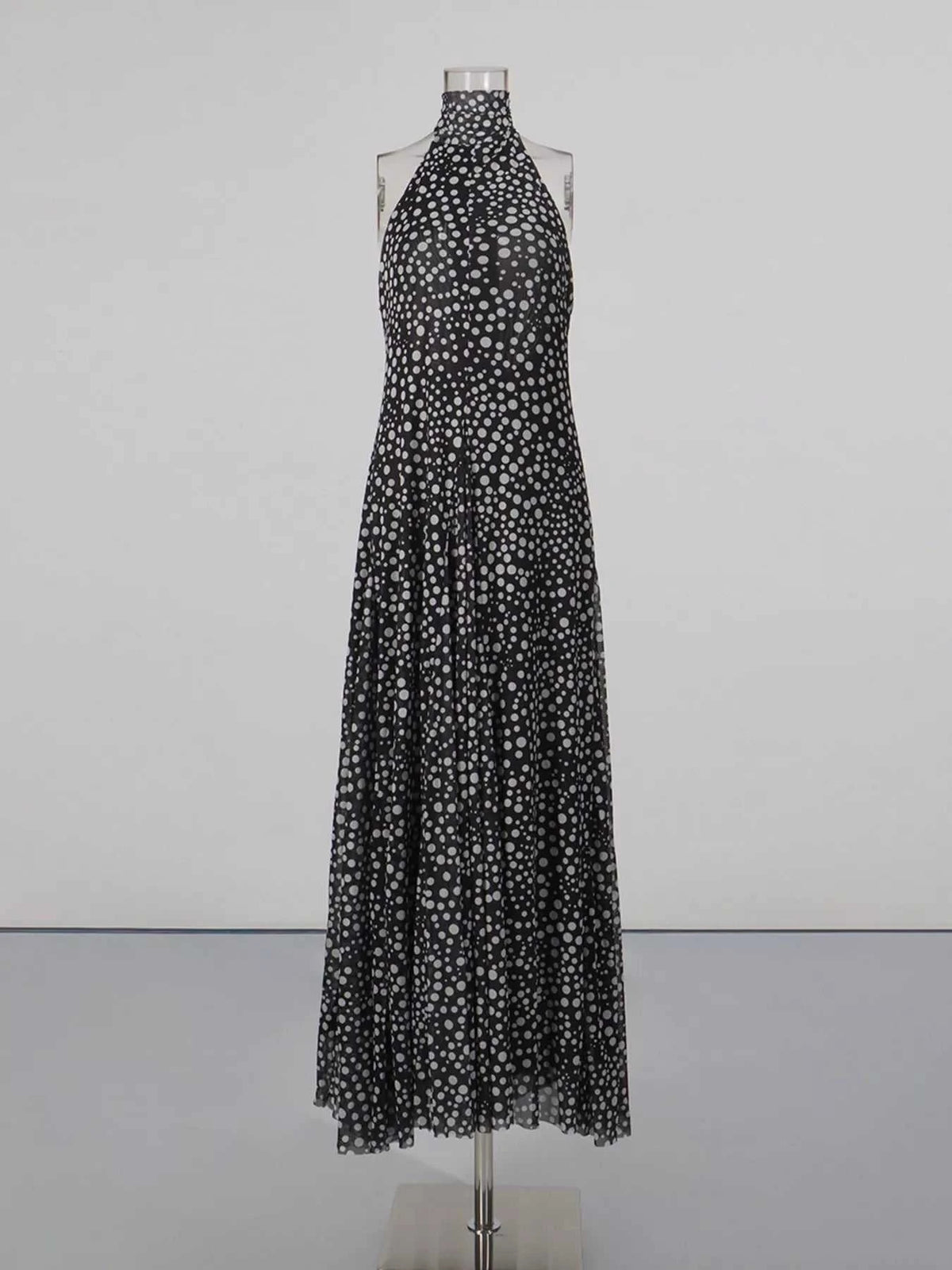 Halter Neck Polka Dot Maxi Dress 100100990656579 68 Affordable Fashion Under $100 Jerry's Apparel 