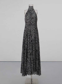 Halter Neck Polka Dot Maxi Dress 100100990656579 68 Affordable Fashion Under $100 Jerry's Apparel 