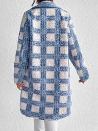 Plaid Button Up Long Sleeve Fleece Coat 100100779105304 53 Affordable Fashion Under $100 Jerry's Apparel 