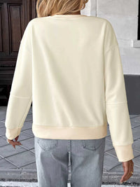 Bow Round Neck Dropped Shoulder Sweatshirt 100100349474048 39 Affordable Fashion Under $100 Jerry's Apparel 