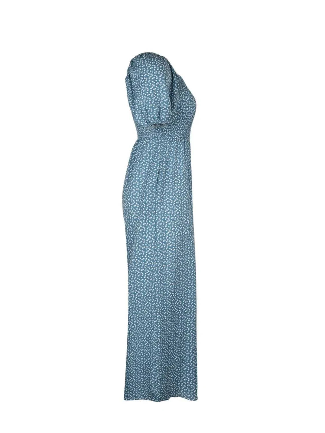 Printed Square Neck Puff Sleeve Jumpsuit 100100619721006 31 Affordable Fashion Under $100 Jerry's Apparel 