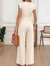 Floral Embroidered Ruffle Trim Jumpsuit 100100569039389 49 Affordable Fashion Under $100 Jerry's Apparel 
