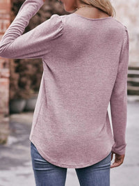 Pleated Square Neck Long Sleeve T-Shirt 100100387874963 31 Affordable Fashion Under $100 Jerry's Apparel 