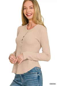 Zenana Double Knit Snap Button Shirts 100100849811750 28 Affordable Fashion Under $100 Jerry's Apparel 