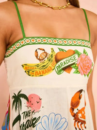 Printed Square Neck Cami Maxi Dress
