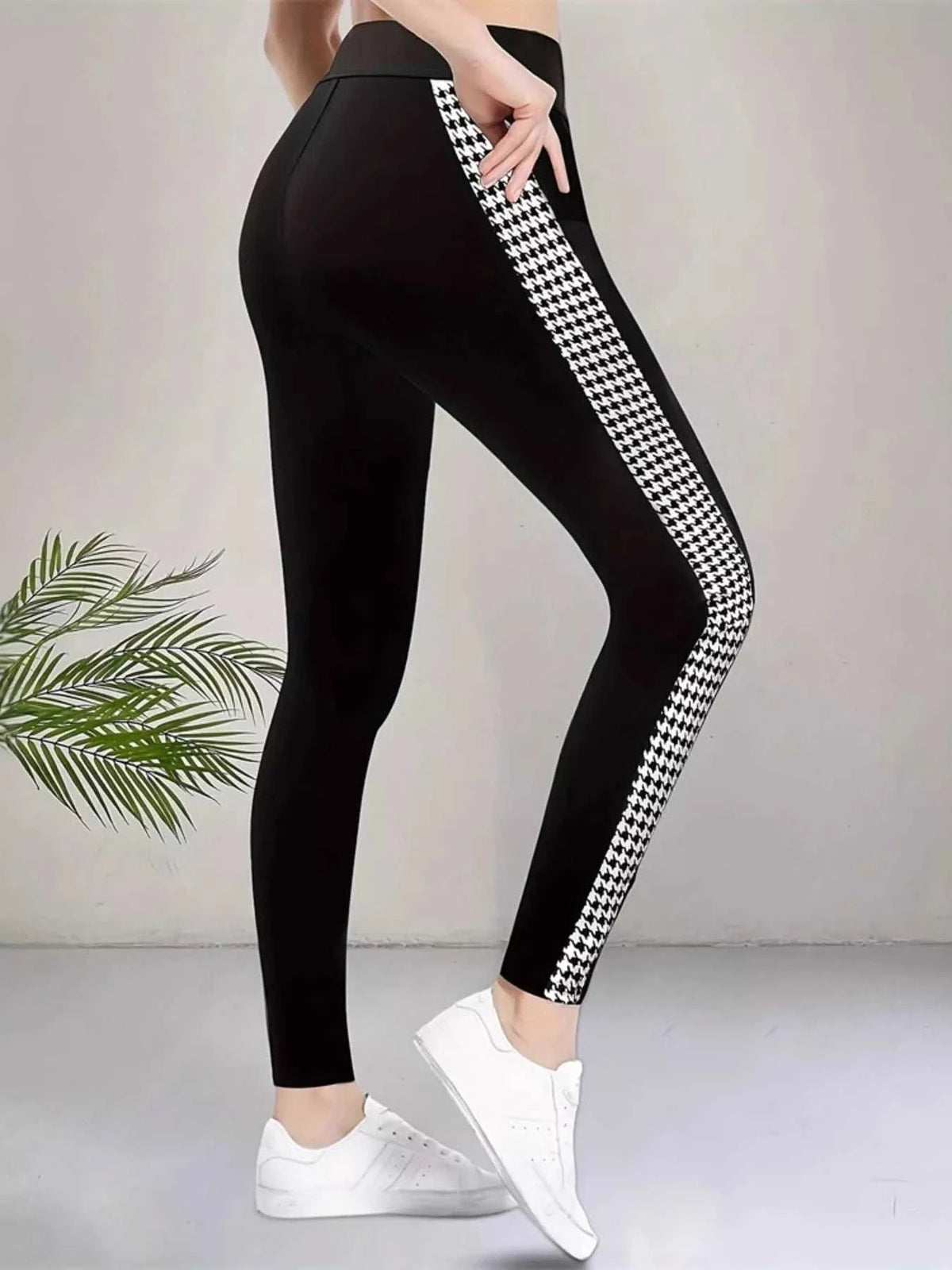 High-Waisted Side Houndstooth Active Leggings 101006615237722 25 Affordable Fashion Under $100 Jerry's Apparel 