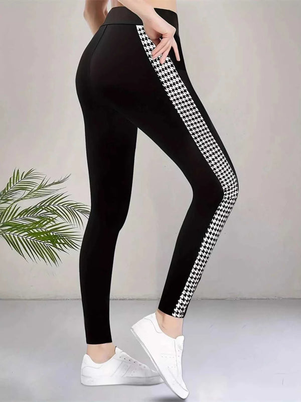 High-Waisted Side Houndstooth Active Leggings 101006615237722 25 Affordable Fashion Under $100 Jerry's Apparel 