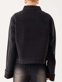 Button Down Cropped Oversized Denim Jacket 100100003789645 47 Affordable Fashion Under $100 Jerry's Apparel 