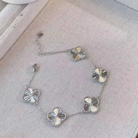 925 Sterling Silver Chain Four Leaf Clover Bracelet 100500382215875 73 Affordable Fashion Under $100 Jerry's Apparel 