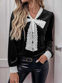 Lace Detail Long Sleeve Blouse 100100214795828 38 Affordable Fashion Under $100 Jerry's Apparel 