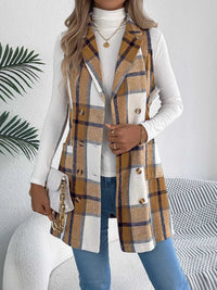 Plaid Double-Breasted Vest Coat 100100895699869 38 Affordable Fashion Under $100 Jerry's Apparel 