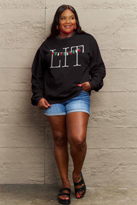 Full Size LIT Long Sleeve Sweatshirt