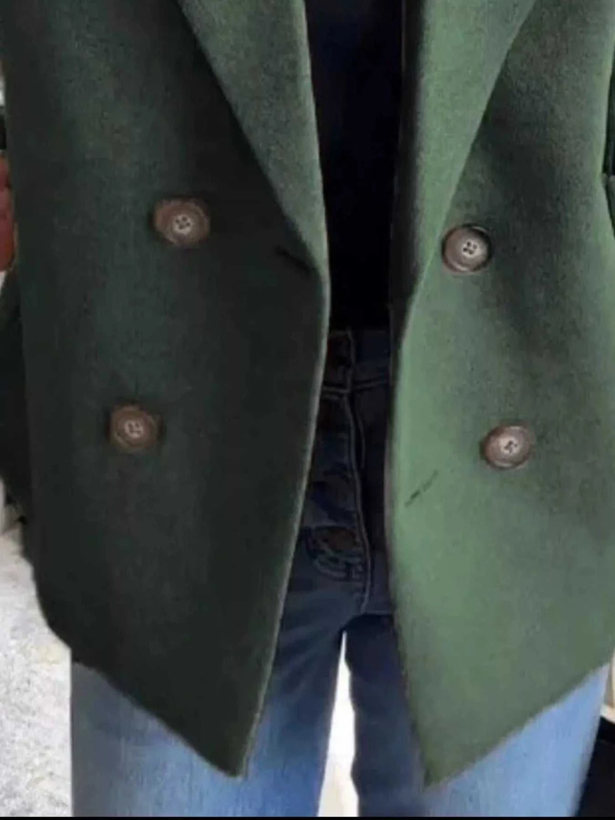 Full Size Knitted Sleeve Wool Blend Double-Breasted Blazer Plus Size 100100695520527 42 Affordable Fashion Under $100 Jerry's Apparel 