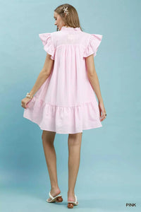 Umgee Stripe Smocked Yoke Ruffle Dress 100100514641041 62 Affordable Fashion Under $100 Jerry's Apparel 