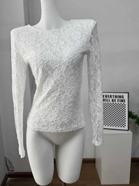 Lace Round Neck Long Sleeve Top 100100846416323 30 Affordable Fashion Under $100 Jerry's Apparel 