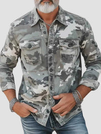 Men's Full Size Camouflage Print Shirt with Dual Chest Pockets Plus Size 104001800860817 48 Affordable Fashion Under $100 Jerry's Apparel 