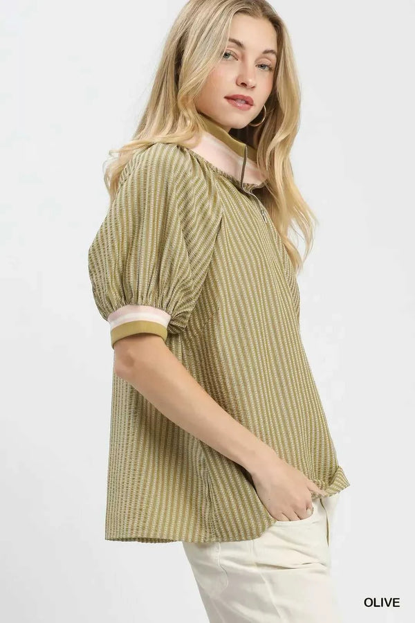 Umgee Botanical Print Blouse 100100847581563 55 Affordable Fashion Under $100 Jerry's Apparel 