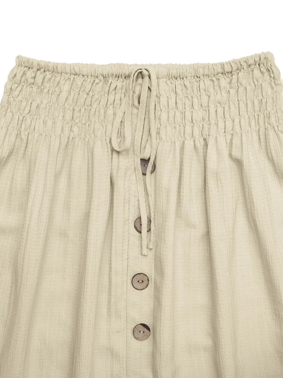 Ruffled Hem Slit Skirt