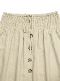 Ruffled Hem Slit Skirt