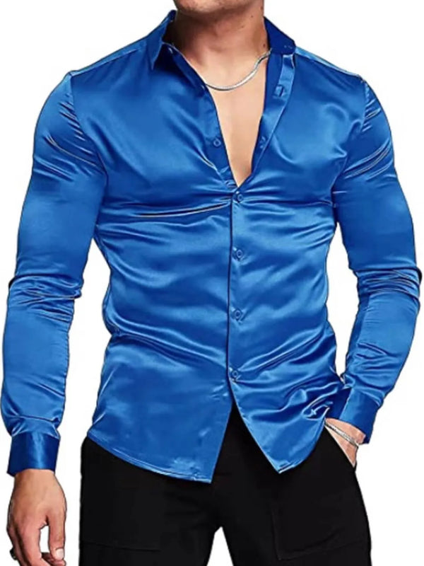 Men's Full Size Button Up Long Sleeve Shirt Plus Size
