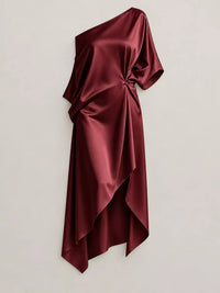 Full Size One-Shoulder Asymmetric Hem Midi Dress Plus Size 101001732260581 53 Gifts for Her Jerry's Apparel 