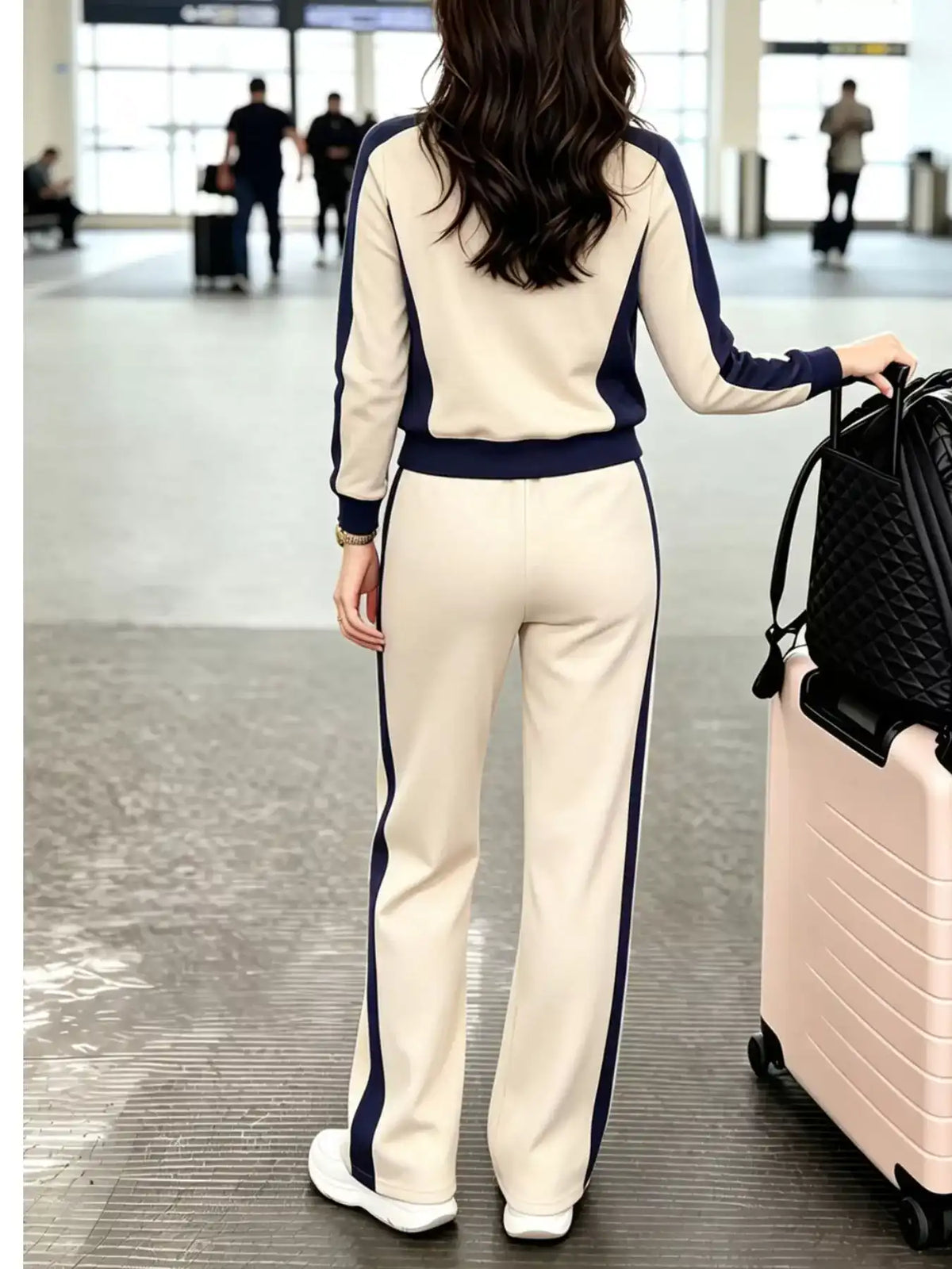 Contrast Side Stripes Top and Pants Set 101001434796214 64 Gifts for Her Jerry's Apparel 