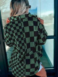 Checkered Pattern Button Up Oversized Jacket 100100139895532 57 Affordable Fashion Under $100 Jerry's Apparel 
