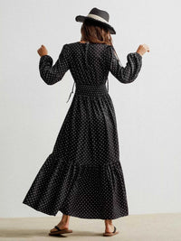 Polka Dot Long Sleeve Maxi Dress 100100228731995 49 Gifts for Her Jerry's Apparel 