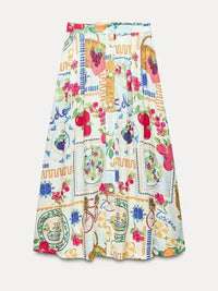 Printed Cami and Skirt Set