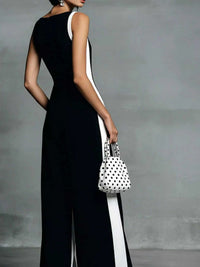 Contrast Trim V-Neck Sleeveless Jumpsuit 101001943671189 38 Affordable Fashion Under $100 Jerry's Apparel 