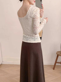 Lace Round Neck Long Sleeve Top 100100846416323 30 Affordable Fashion Under $100 Jerry's Apparel 