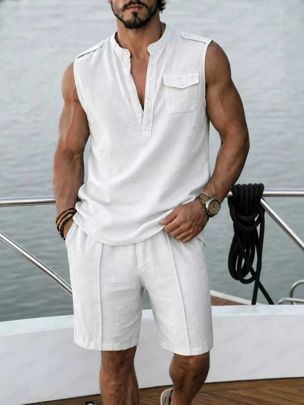 Men's Full Size Sleeveless Top and Shorts Two-Piece Set Plus Size 104001628099336 39 Affordable Fashion Under $100 Jerry's Apparel 
