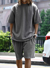 Men's Full Size Relaxed Fit T-Shirt & Shorts Set Plus Size 100400599676410 39 Affordable Fashion Under $100 Jerry's Apparel 