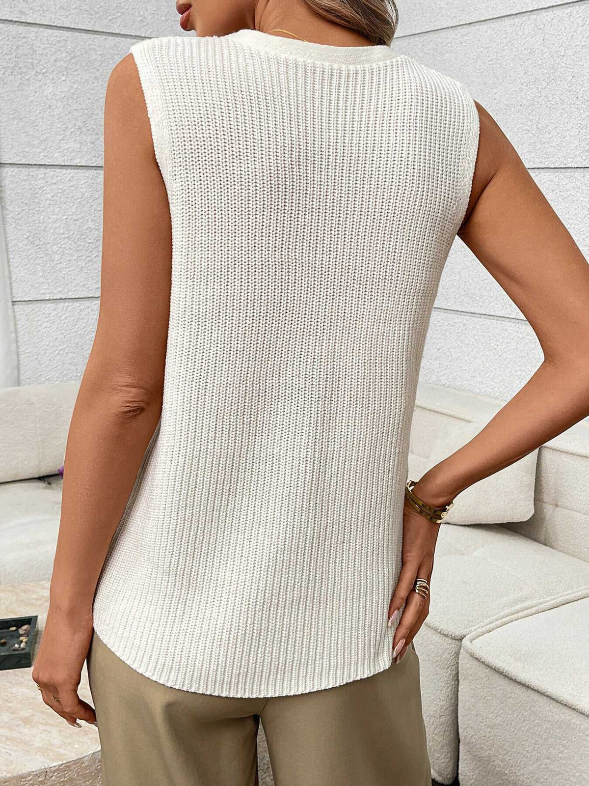 Button-Down Knit Sweater Vest 100100407223326 37 Affordable Fashion Under $100 Jerry's Apparel 