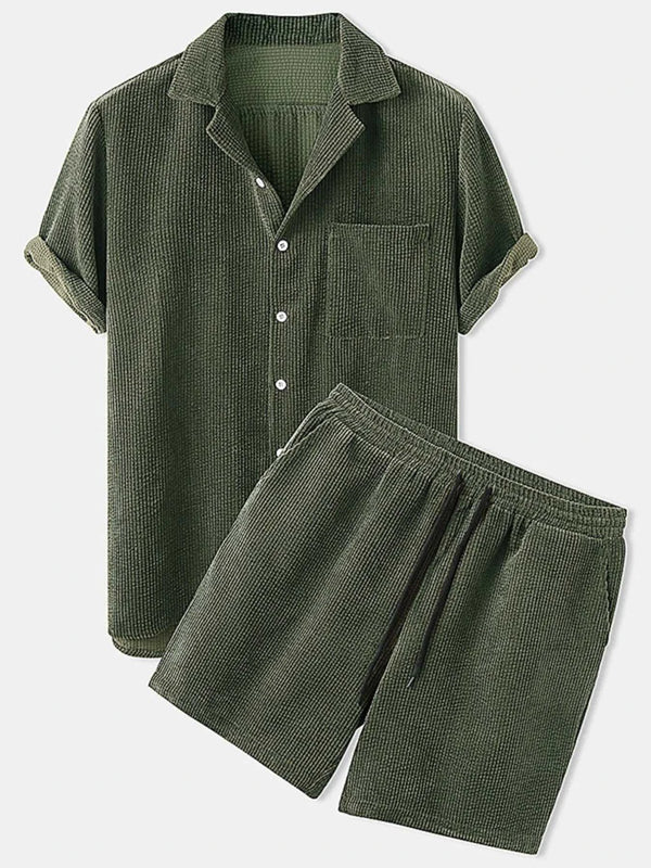Men's Full Size Classic Textured Top and Shorts Set Plus Size 100400792746142 39 Affordable Fashion Under $100 Jerry's Apparel 
