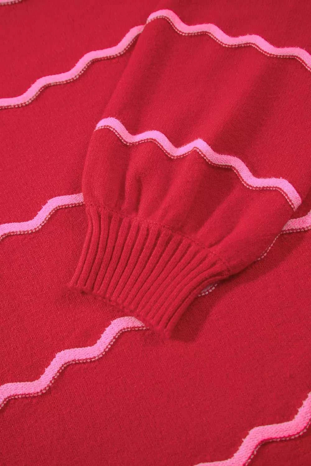 Striped Round Neck Long Sleeve Shift Pullover Sweater 101002917802925 47 Affordable Fashion Under $100 Jerry's Apparel 