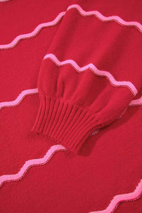 Striped Round Neck Long Sleeve Shift Pullover Sweater 101002917802925 47 Affordable Fashion Under $100 Jerry's Apparel 