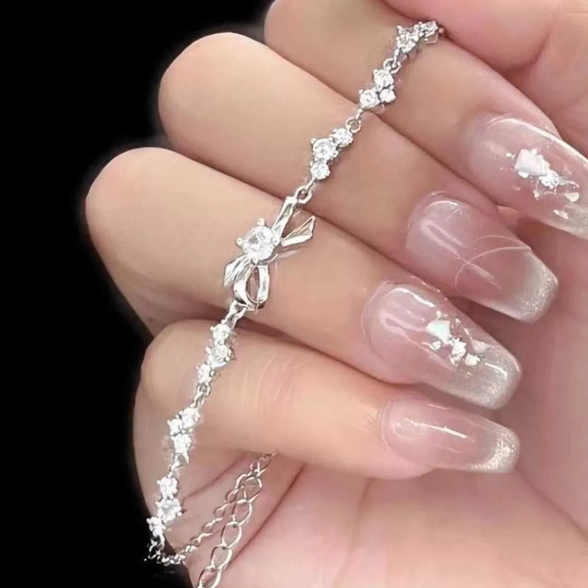 925 Sterling Silver Chain Bow Bracelet 100500004456042 49 Affordable Fashion Under $100 Jerry's Apparel 