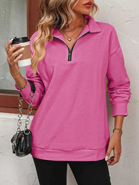 Quarter Zip Dropped Shoulder Sweatshirt 100100362581547 41 Affordable Fashion Under $100 Jerry's Apparel 