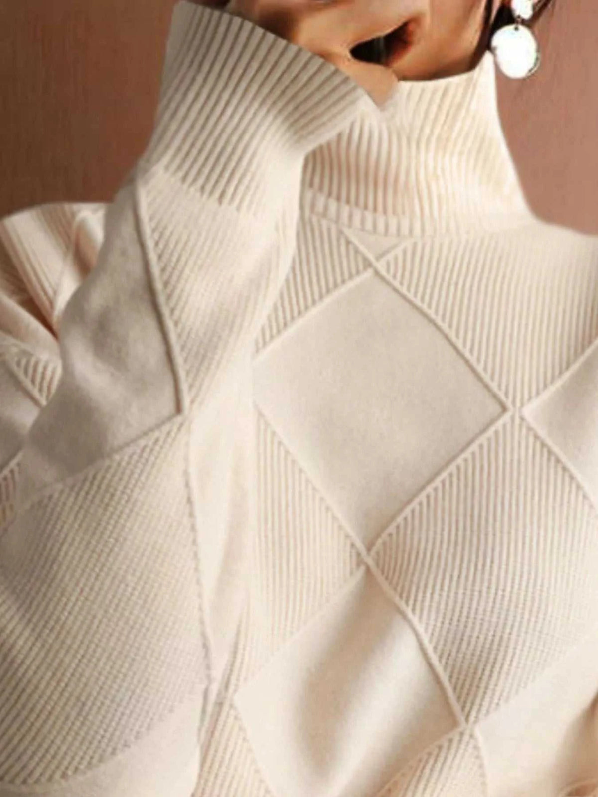 Argyle Pattern Turtleneck Sweater 101002205709319 52 Affordable Fashion Under $100 Jerry's Apparel 