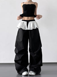 Ruffled Wide Leg Pants