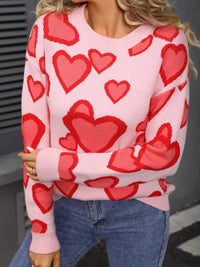 Valentine's Day Heart Crew Neck Sweater 100100791356331 48 Affordable Fashion Under $100 Jerry's Apparel 