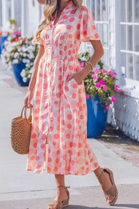 Polka Dot Puff Sleeve Midi Dress 100100018351579 72 Affordable Fashion Under $100 Jerry's Apparel 