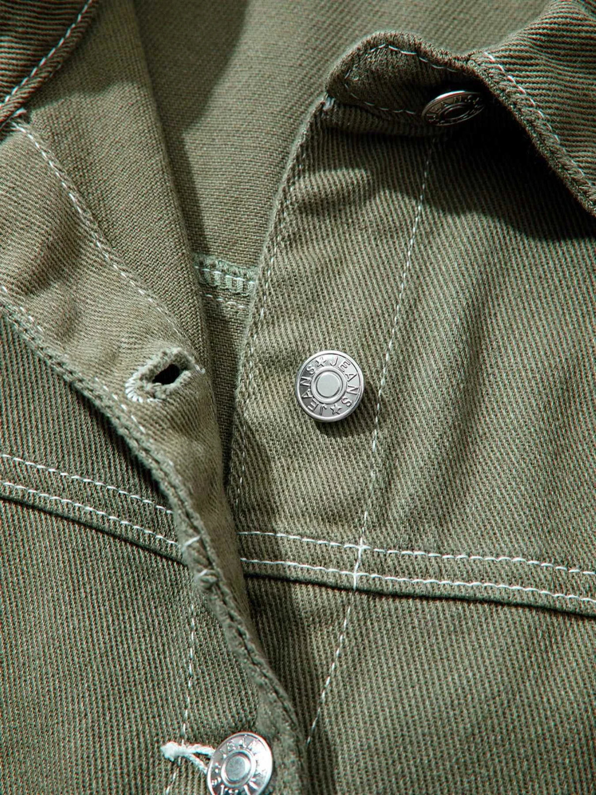 Patched Pocket Collared Button Front Boyfriend Denim Jacket 100100355837828 73 Affordable Fashion Under $100 Jerry's Apparel 