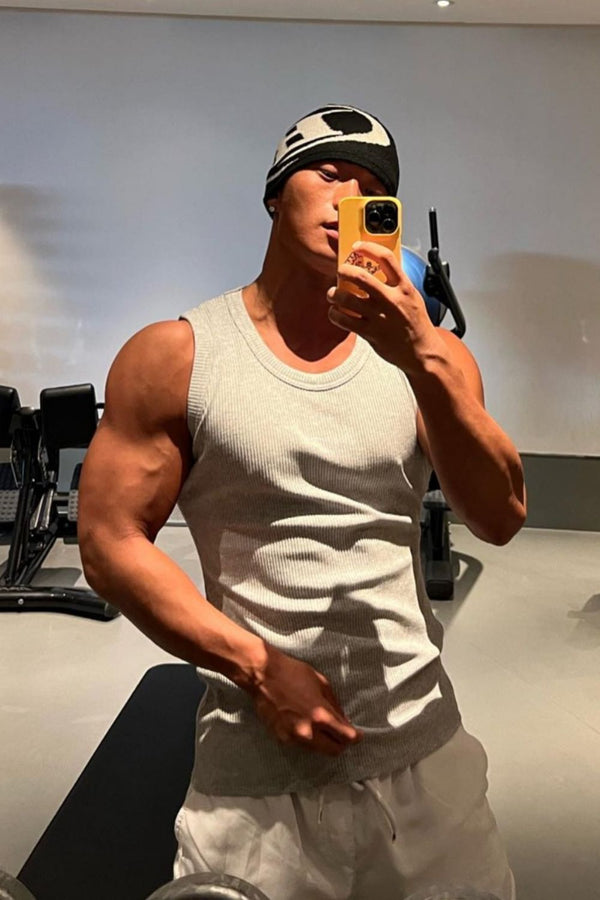 Men's Plus Size Round Neck Tank