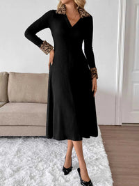 Leopard Cuff Johnny Collar Midi Dress 100100468424761 47 Affordable Fashion Under $100 Jerry's Apparel 