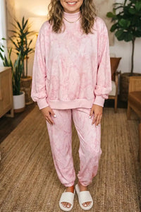 Plus Size Camouflage Print Stand Neck Long Sleeve Top and Pants Set 101004230726595 90 Women's Pants Set Gifts for Her Jerry's Apparel 