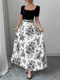 Floral Print Square Neck Maxi Dress 100100720622847 46 Affordable Fashion Under $100 Jerry's Apparel 