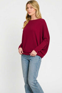 Zenana Hacci Dolman Sleeve Boat Neck Top 100100662681469 23 Affordable Fashion Under $100 Jerry's Apparel 