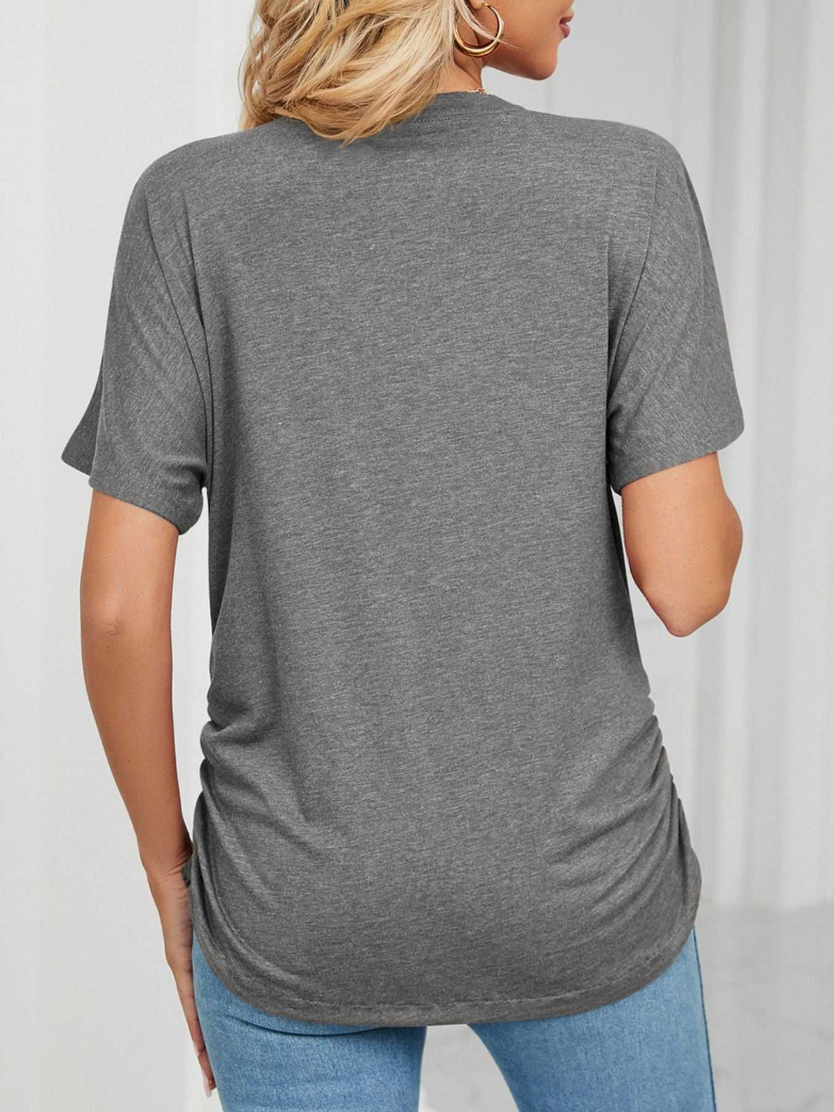 Casual V-Neck Short Sleeve T-Shirt 100100579648227 22 Affordable Fashion Under $100 Jerry's Apparel 